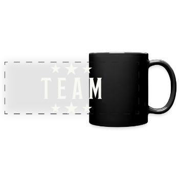 Logo de l’équipe Vintage Star - Mug panoramique uni - noir - Devant