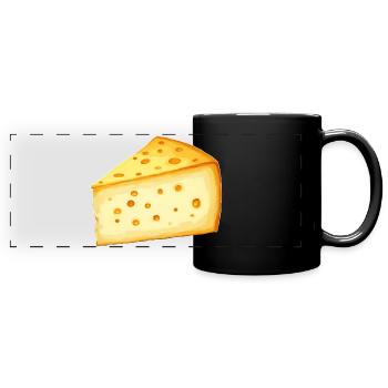 Fromage - Mug panoramique uni - noir - Devant