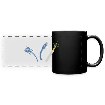 Electric wire - Full Colour Panoramic Mug - black - Front