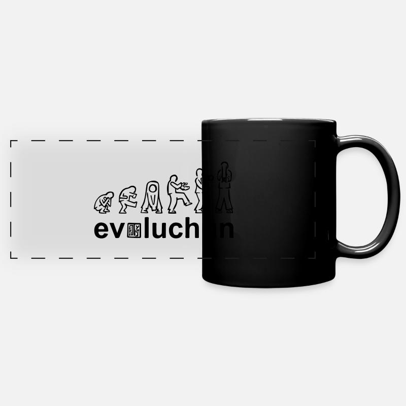 évolution des formes aile chun - Mug panoramique uni - noir