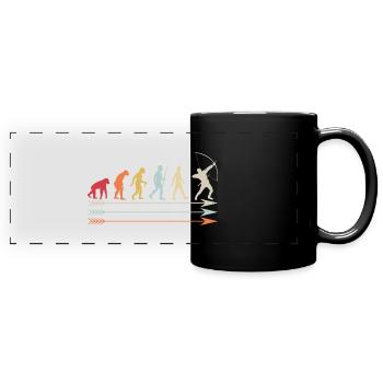 Development of man archery - Full Colour Panoramic Mug - black - Front