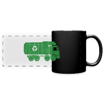 Garbage Truck Love Garbage Collection Recycling I Gift - Full Colour Panoramic Mug - black - Front
