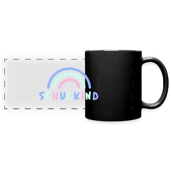 Schulkind - Panorama-Tasse farbig - Schwarz - Vorne