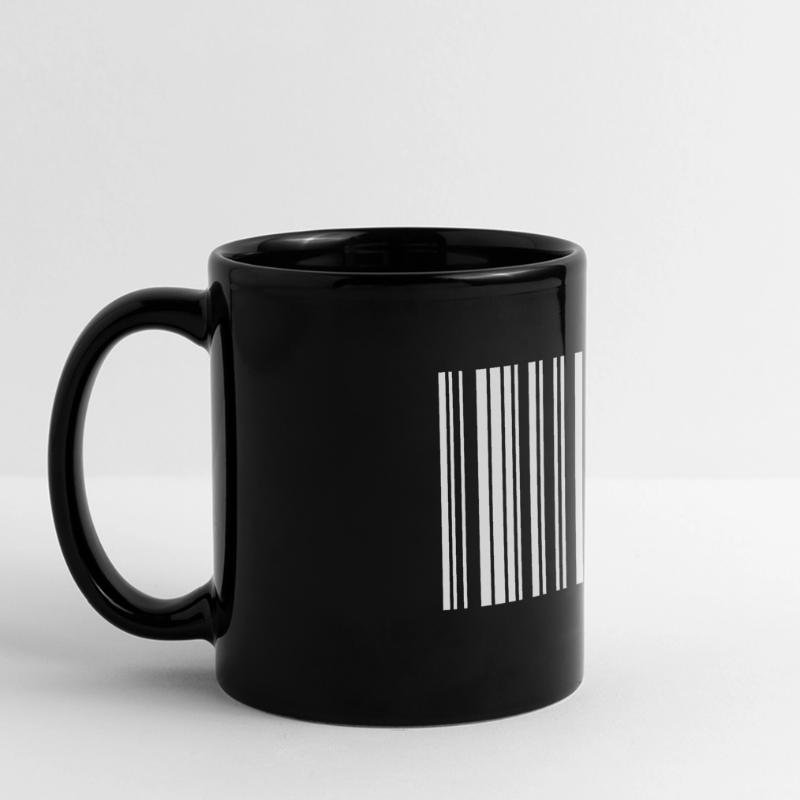 Code-barres de la paix Friedenszeichen Strichcode Symbole Mug panoramique uni