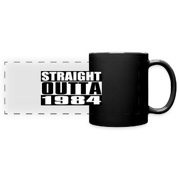 Tout droit sorti 1984 idée cadeau anniversaire drôle - Mug panoramique uni - noir - Devant