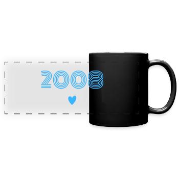Born in 2008 boy - Full Colour Panoramic Mug - black - Front