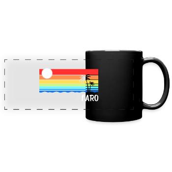 Faro Algarve Portugal Holiday Idea - Full Colour Panoramic Mug - black - Front