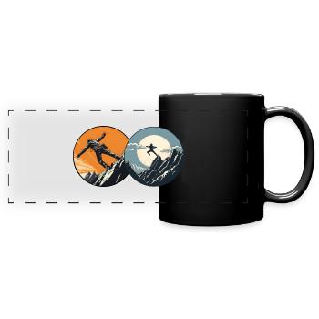 The Call of the Mountain - Full Colour Panoramic Mug - black - Front