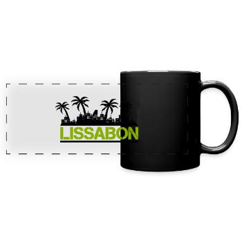 lissabon - Panorama-Tasse farbig - Schwarz - Vorne