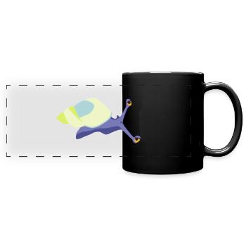 Violet escargot - Mug panoramique uni - noir - Devant