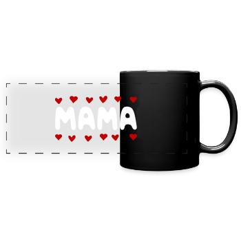 Mama - Panorama-Tasse farbig - Schwarz - Vorne