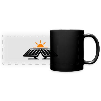 Icône de l’énergie solaire - Mug panoramique uni - noir - Devant