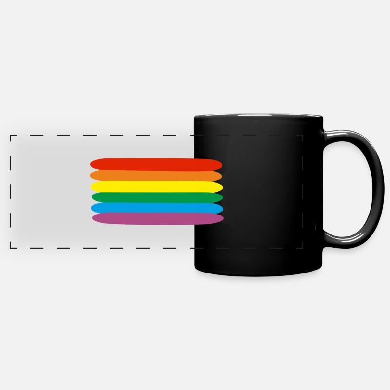 rainbow - Mug panoramique uni - noir