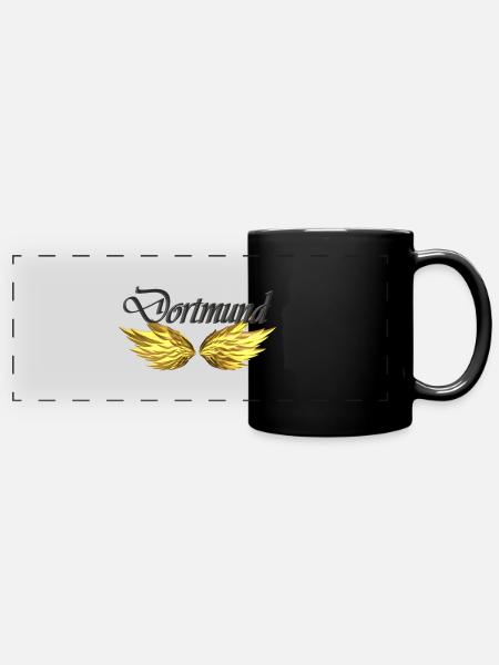 Dortmund - Panorama-Tasse farbig - Schwarz