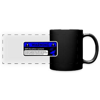 GPS-Alarm und Fahrzeugortung - Panorama-Tasse farbig - Schwarz - Vorne