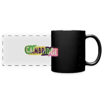 Cambridge England UK City Font Punk Retro - Full Colour Panoramic Mug - black - Front