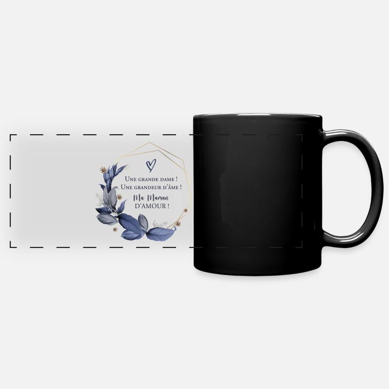 Fête des mères - Mug panoramique uni - noir