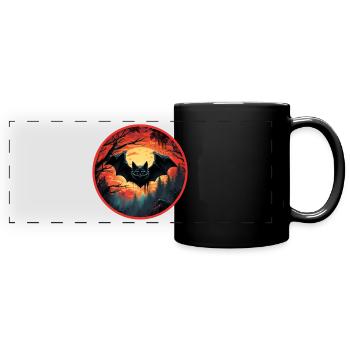 Fledermäuse Fledermaus Flughunde Halloween - Panorama-Tasse farbig - Schwarz - Vorne