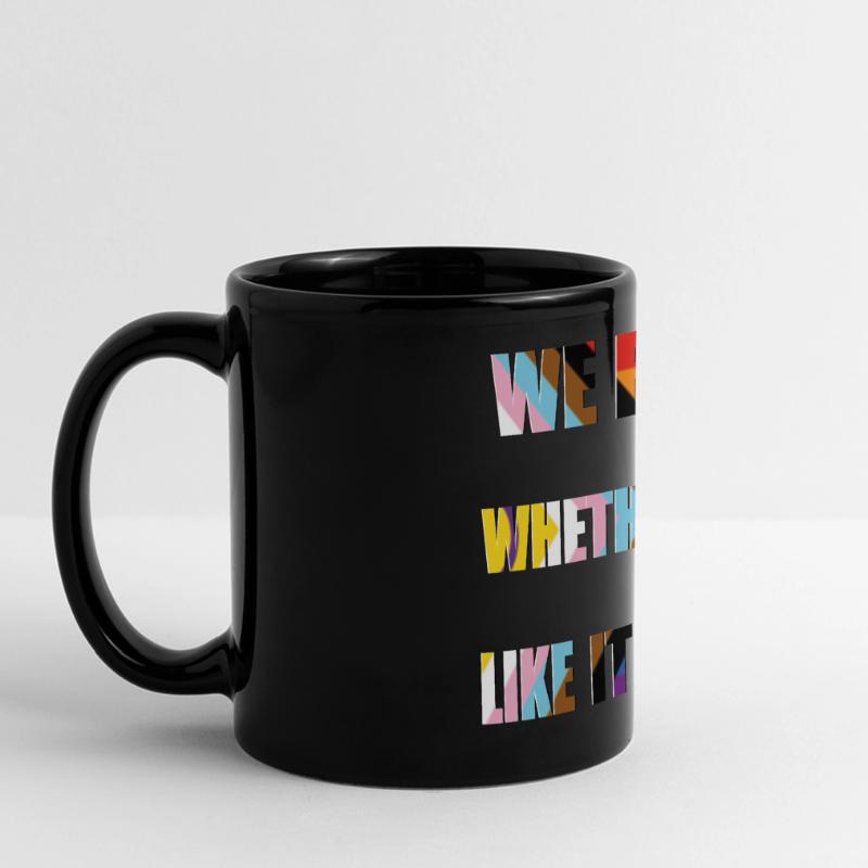Nous existons - Drapeau de la fierté du progrès Mug panoramique uni