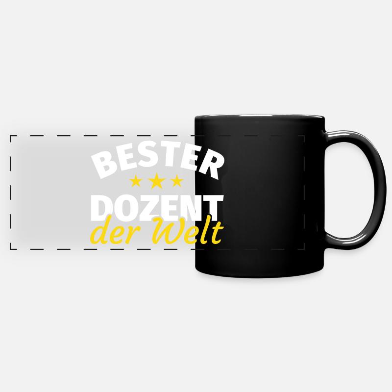 Dozent - Panorama-Tasse farbig - Schwarz