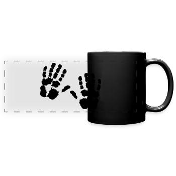 Do not touch me - Full Colour Panoramic Mug - black - Front