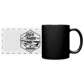 Pilots - Panorama-Tasse farbig - Schwarz - Vorne