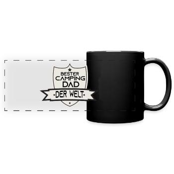 Bester Camping Dad der Welt - Panorama-Tasse farbig - Schwarz - Vorne