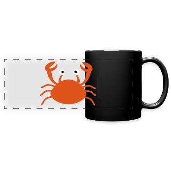 Crab - Full Colour Panoramic Mug - black - Front