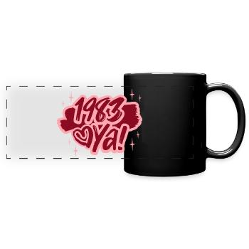 Ya Année De Naissance 1983 Anniversaire 40 Ans - Mug panoramique uni - noir - Devant