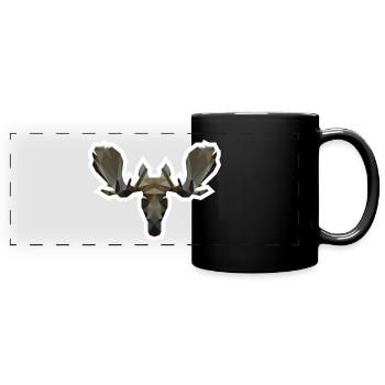 Moosehead à faible teneur en poly - Mug panoramique uni - noir - Devant