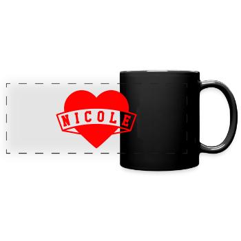 Nicole Herzen - Panorama-Tasse farbig - Schwarz - Vorne