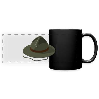 Scout Hut - Panorama-Tasse farbig - Schwarz - Vorne