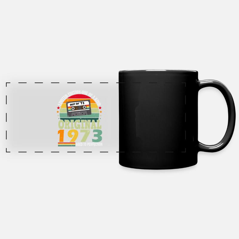 Original 1973 vintage vintage retro anniversaire - Mug panoramique uni - noir