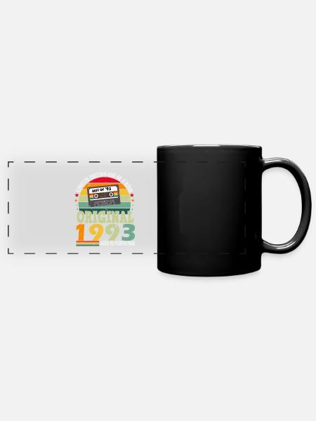 Original 1993 Jahrgang Vintage Retro Geburtstag - Panorama-Tasse farbig - Schwarz
