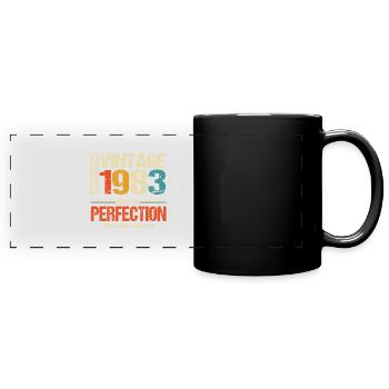 Vintage 1983 vintage anniversaire rétro cadeau - Mug panoramique uni - noir - Devant