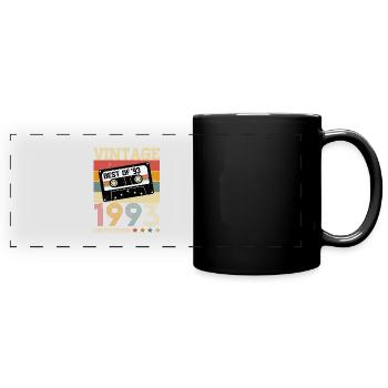Vintage 1993 vintage anniversaire rétro cadeau - Mug panoramique uni - noir - Devant