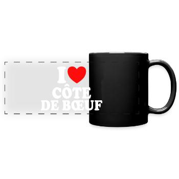 Boucher I Love Côte De Boeuf - Mug panoramique uni - noir - Devant