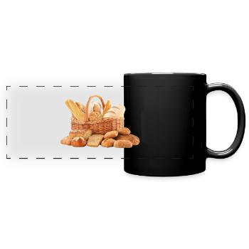 Brot Pain Bread - Panorama-Tasse farbig - Schwarz - Vorne