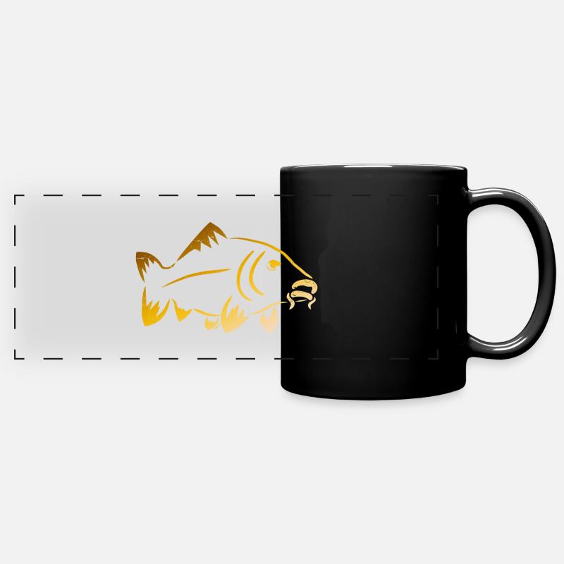 Carp – Carp fishing - Full Colour Panoramic Mug - black