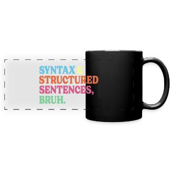Humour Enseignant Professeur De Lettres Anglais - Mug panoramique uni - noir - Devant