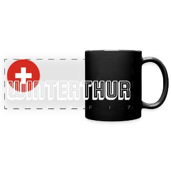 Winterthur Swiss City Crest Tee - Full Colour Panoramic Mug - black - Front