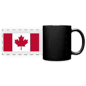 Canada Flag Flag Maple Canada Day 1867 Toronto - Full Colour Panoramic Mug - black - Front
