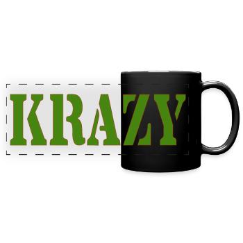 KRAZY GREEN - Panorama-Tasse farbig - Schwarz - Vorne
