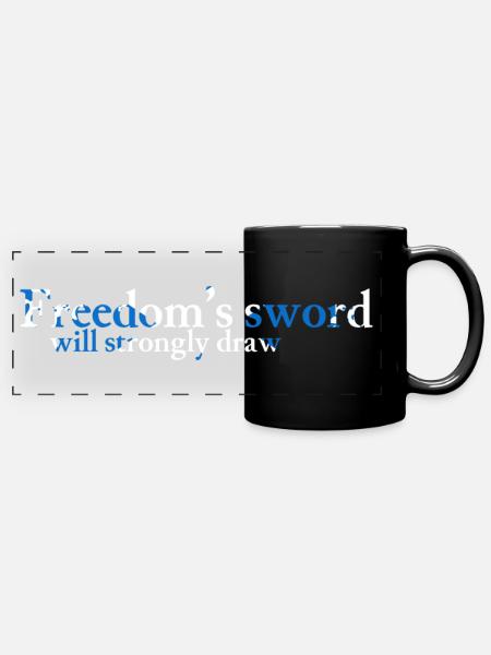 Freedom's Sword - Saltire - Full Colour Panoramic Mug - black