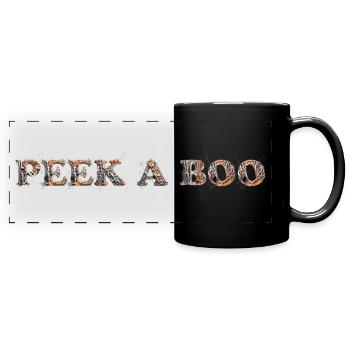 PEEK A BOO - Full Colour Panoramic Mug - black - Front