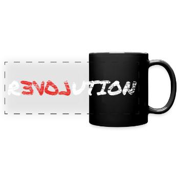Revolution - Panorama-Tasse farbig - Schwarz - Vorne