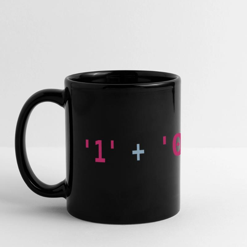 Python code | 1 plus 0 is 10 | programming strings Full Colour Panoramic Mug