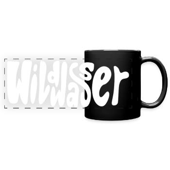Whitewater lettering - Full Colour Panoramic Mug - black - Front