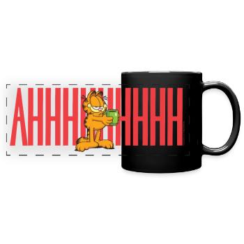 Garfield Coffee Ahhh - Full Colour Panoramic Mug - black - Front