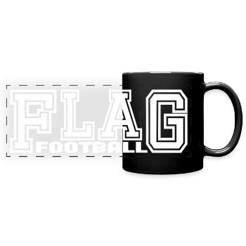 Flag Football Player et conception de joueur - Mug panoramique uni - noir - Devant